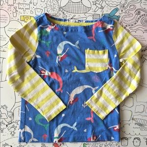 Mini Boden | Mermaid long T-shirt | 6/7T